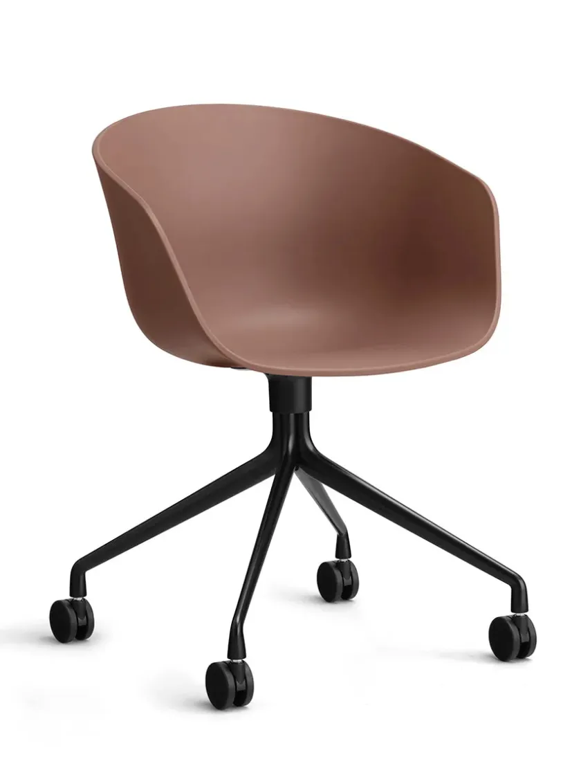 HAY About a Chair AAC52 Forsidepolstret, sort skal fra> Kontorstole
