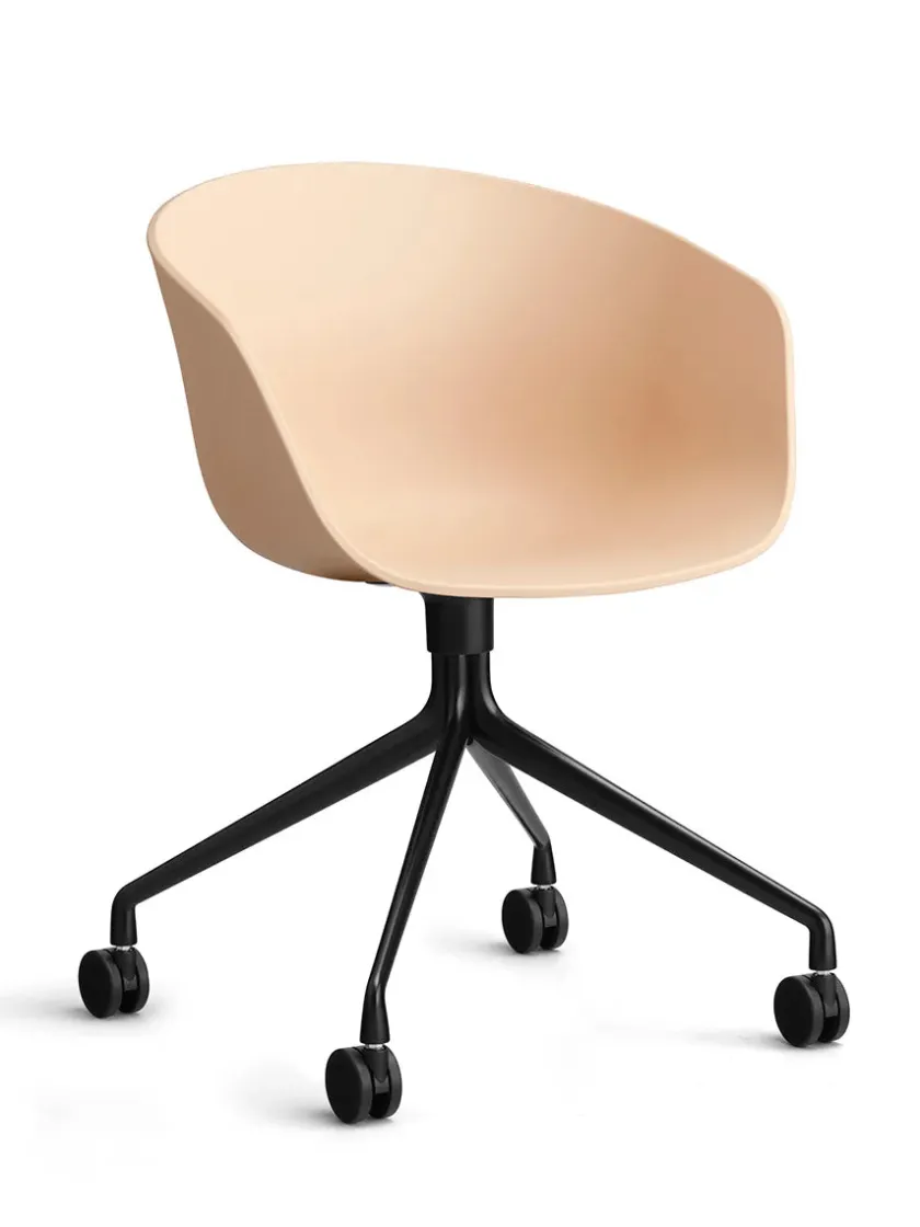 HAY About a Chair AAC52 Forsidepolstret, sort skal fra> Kontorstole