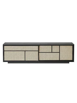 Design House Stockholm Air Sideboard Low, black/cane fra> Tv-Borde|Skænke