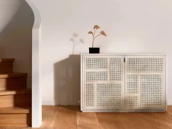 Design House Stockholm Air Sideboard, white/cane fra> Skænke