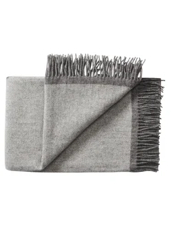 Silkeborg Uldspinderi Alrø Plaid, grey navy fra><noscript><img width=