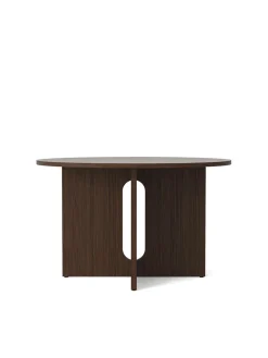 Audo Copenhagen Androgyne Dining Table Ø120 dark stained oak fra> Spiseborde