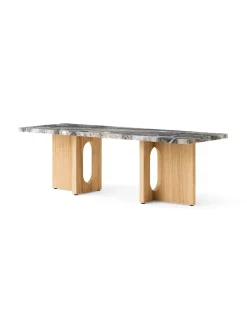 Audo Copenhagen Androgyne Lounge Table, grey galaxy marble/wood fra> Sofaborde