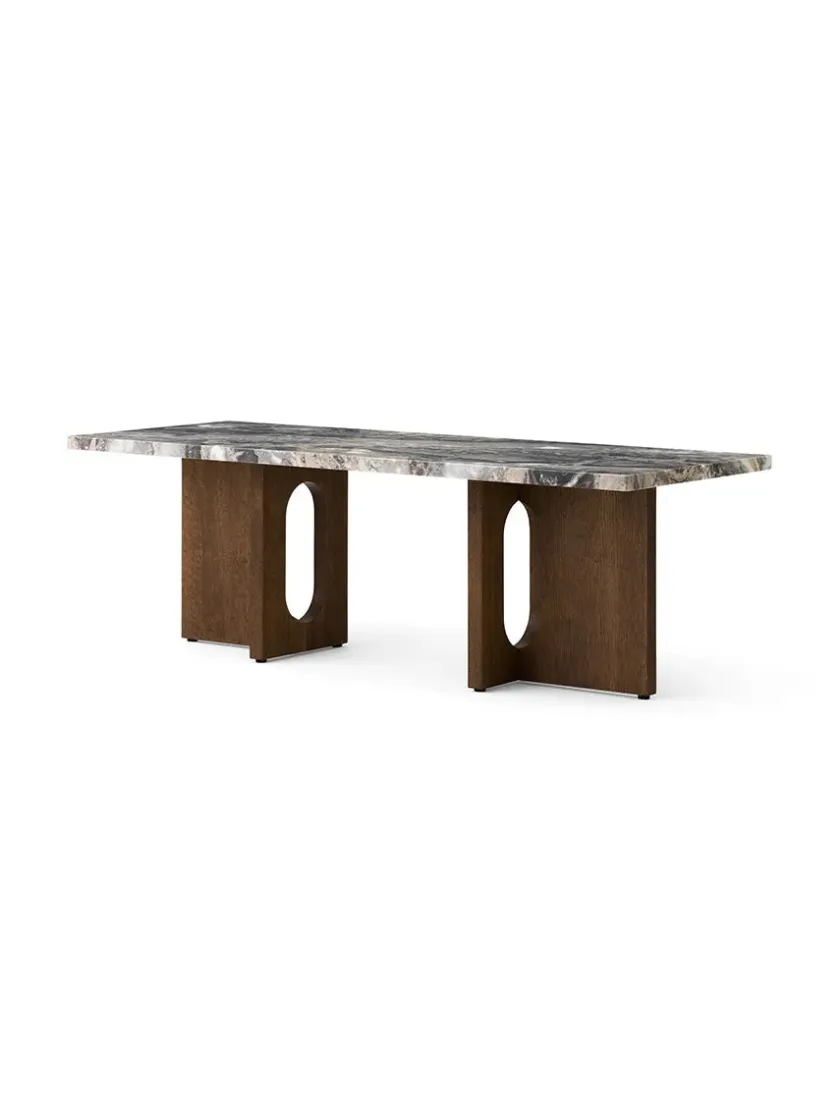 Audo Copenhagen Androgyne Lounge Table, grey galaxy marble/wood fra> Sofaborde