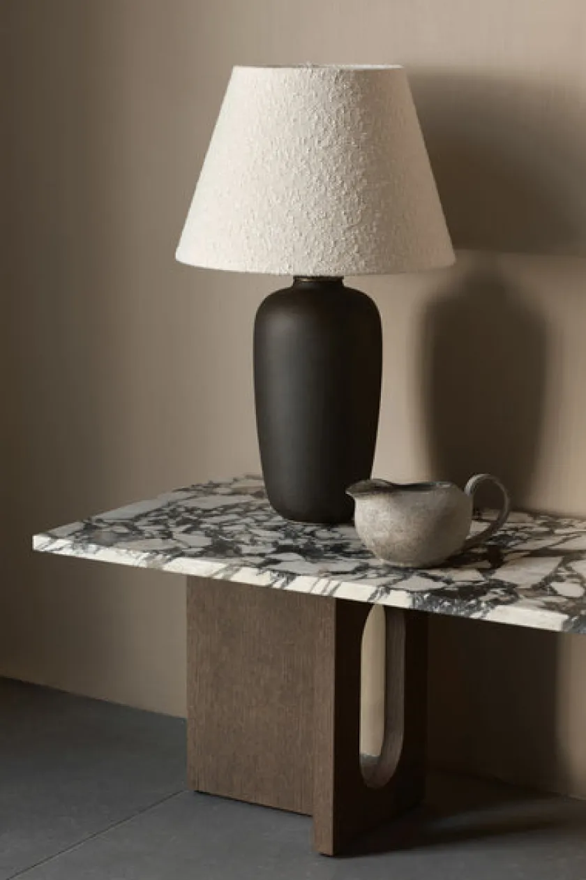 Audo Copenhagen Androgyne Lounge Table, grey galaxy marble/wood fra> Sofaborde