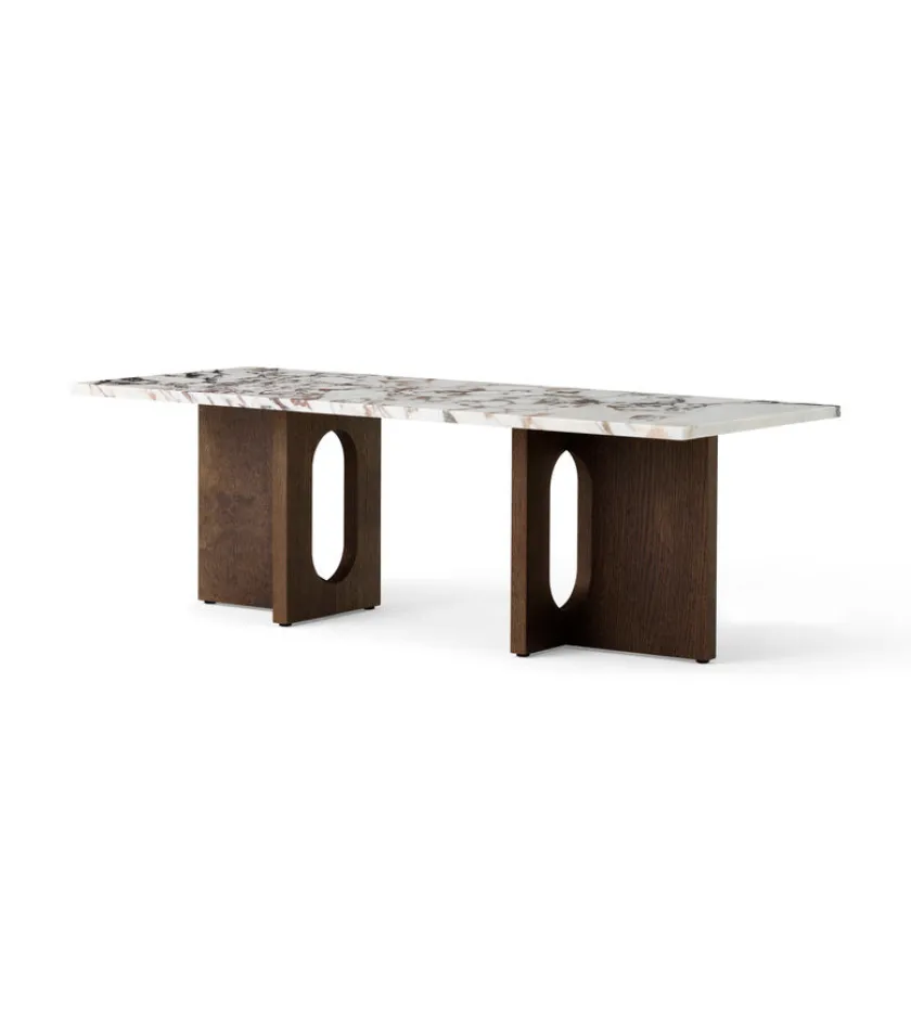 Audo Copenhagen Androgyne Lounge Table, grey galaxy marble/wood fra> Sofaborde