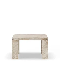 New Works Atlas Sofabord 600x600, Unfilled Travertine fra> Sofaborde