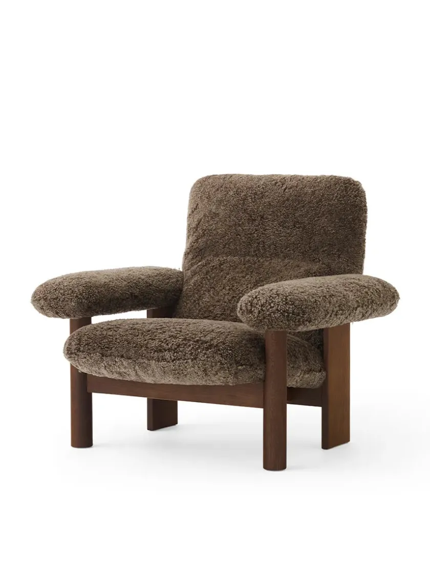 Audo Copenhagen Brasilia Lounge Chair, Natural Oak Sheepskin Nature fra> Lænestole