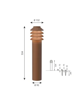 Louis Poulsen Bysted Garden Corten, Lav fra><noscript><img width=