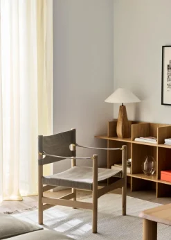 Fredericia Furniture Canvas 21 stol, sortlakeret eg af Børge Mogensen><noscript><img width=