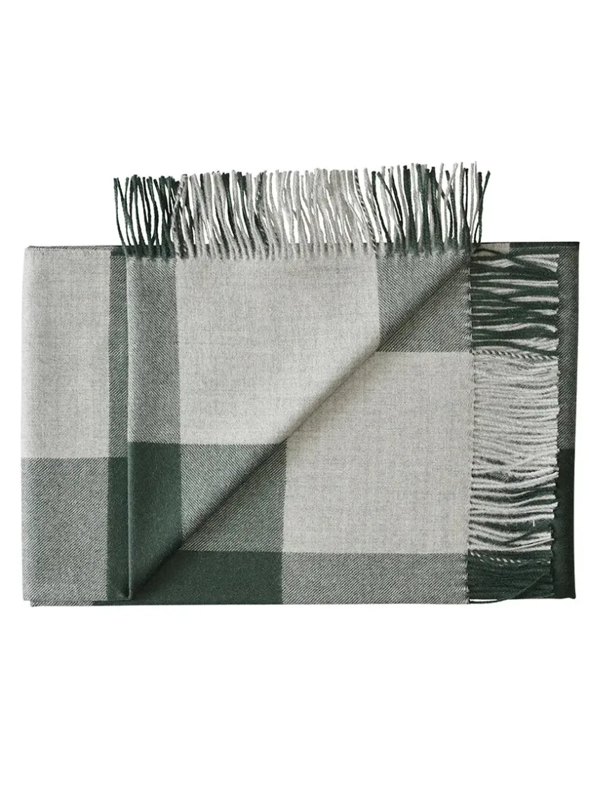 Silkeborg Uldspinderi Caracas Plaid, marina fra> Puder Og Plaider