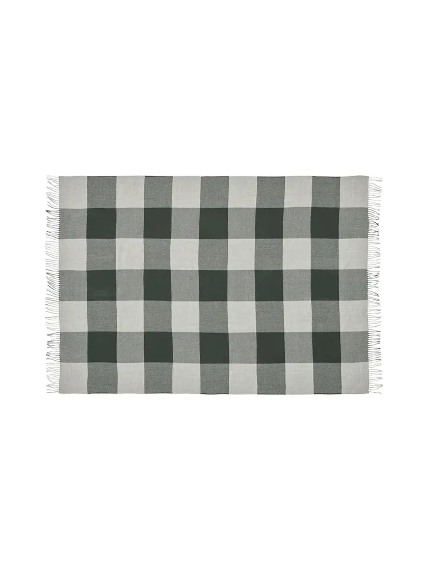 Silkeborg Uldspinderi Caracas Plaid, pine fra> Gaver Til Ham|Puder Og Plaider