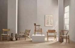 Carl Hansen & Søn CH25 Loungestol, eg hvidolie af Hans J. Wegner><noscript><img width=