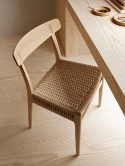 Carl Hansen & Søn CH23 Spisestol, sort eg af Hans J. Wegner><noscript><img width=