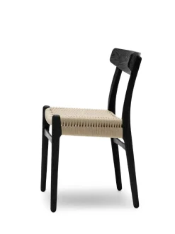 Carl Hansen & Søn CH23 Spisestol, sort eg af Hans J. Wegner><noscript><img width=