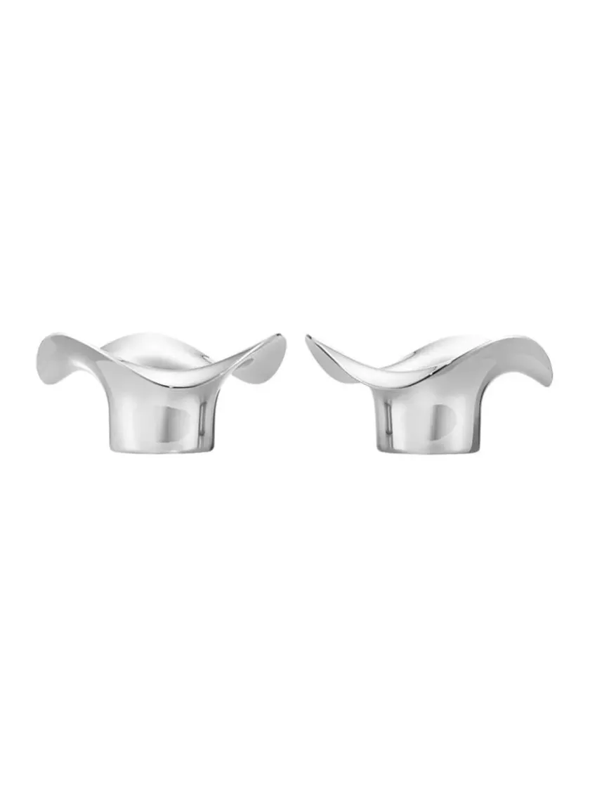 Georg Jensen Cobra Fyrfadsstage 2 stk. fra> Lysestager
