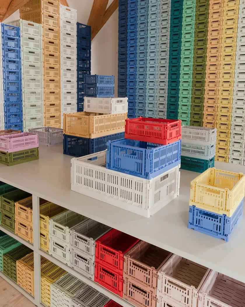 HAY Colour Crate Large, Dark green fra>Børn Opbevaring På Børneværelset|Opbevaring
