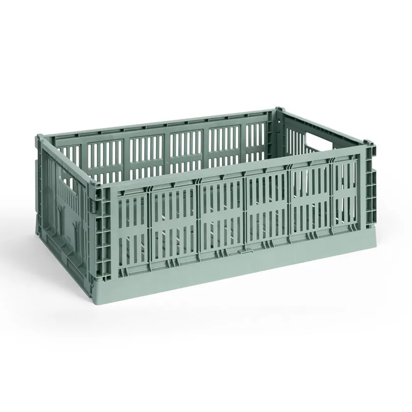 HAY Colour Crate Large, Dark green fra>Børn Opbevaring På Børneværelset|Opbevaring
