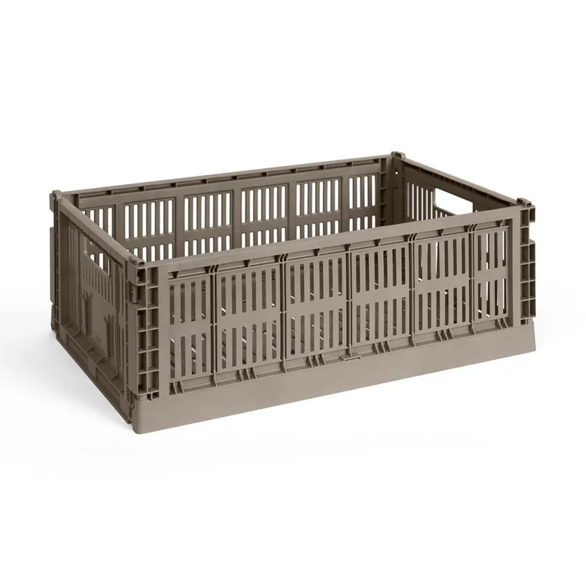 HAY Colour Crate Large, Sage green fra>Børn Opbevaring På Børneværelset|Opbevaring