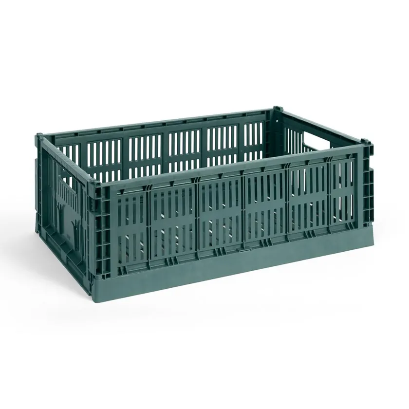 HAY Colour Crate Large, Sage green fra>Børn Opbevaring På Børneværelset|Opbevaring