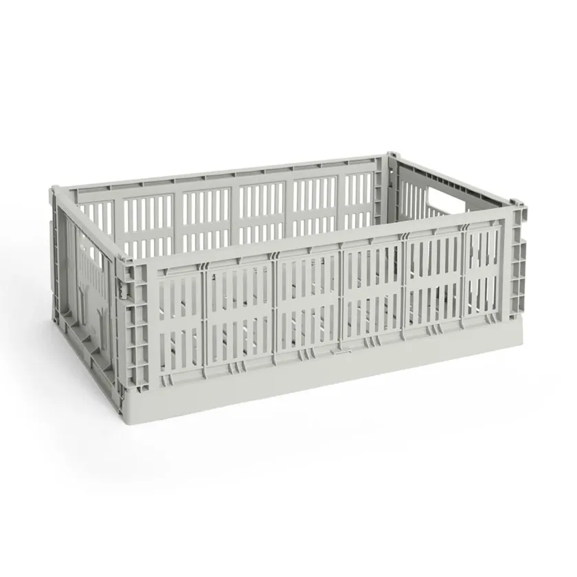HAY Colour Crate Large, Sage green fra>Børn Opbevaring På Børneværelset|Opbevaring