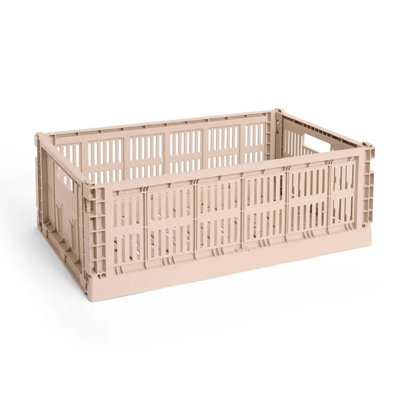 HAY Colour Crate Large, Sage green fra>Børn Opbevaring På Børneværelset|Opbevaring