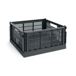 HAY Colour Crate Large Square, Charcoal fra>Børn Gaver Til Ham|Opbevaring På Børneværelset
