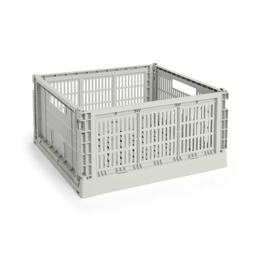 HAY Colour Crate Large Square, Sage green fra>Børn Opbevaring På Børneværelset|Opbevaring