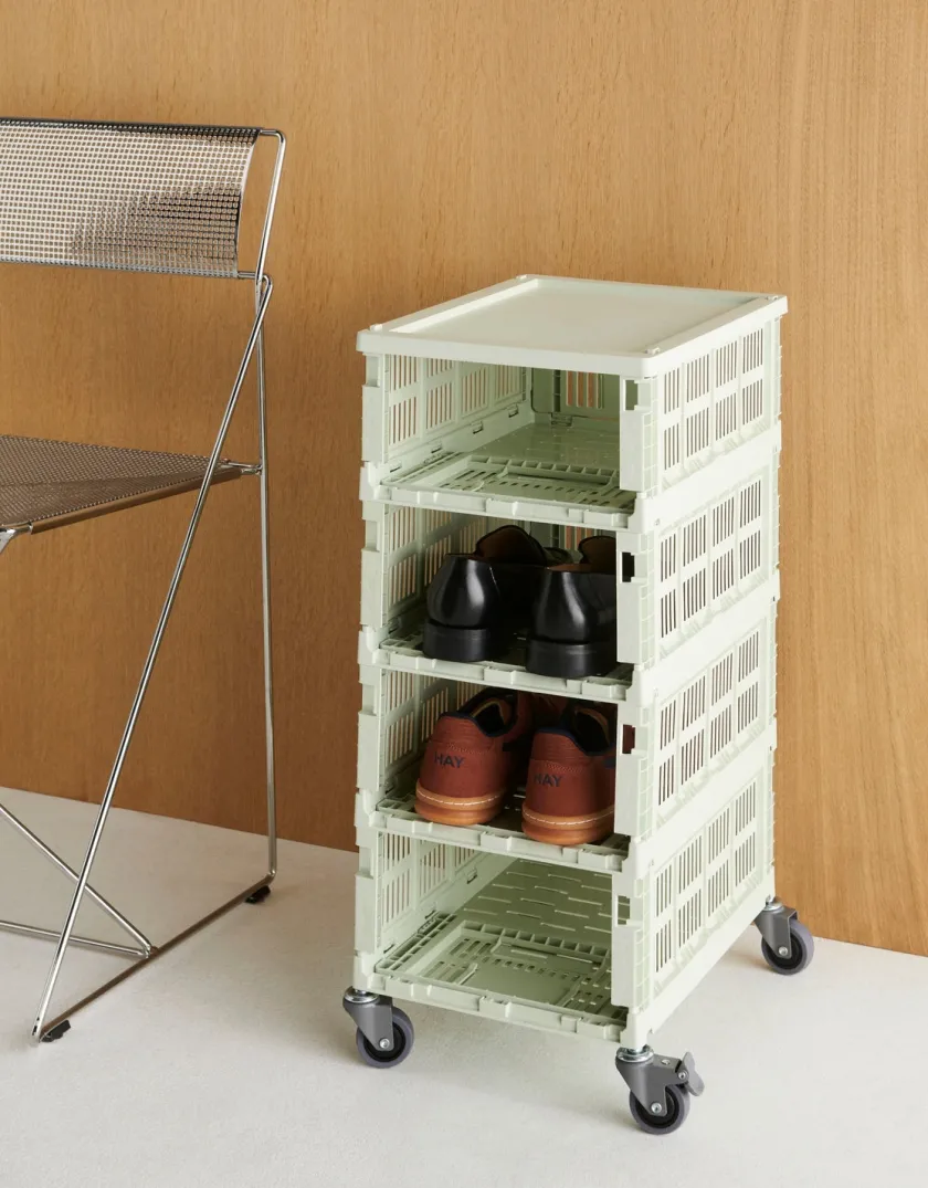 HAY Colour crate låg, Medium Square/Cube fra>Børn Opbevaring På Børneværelset|Opbevaring