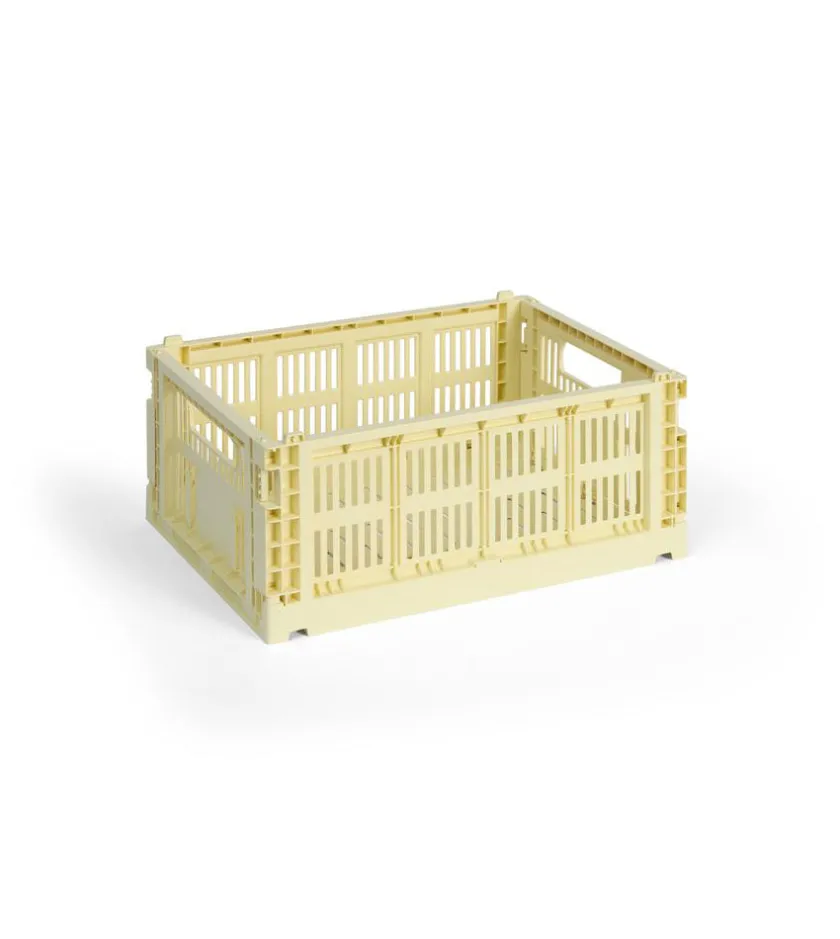 HAY Colour Crate Medium, Dusty blue fra>Børn Opbevaring På Børneværelset|Opbevaring