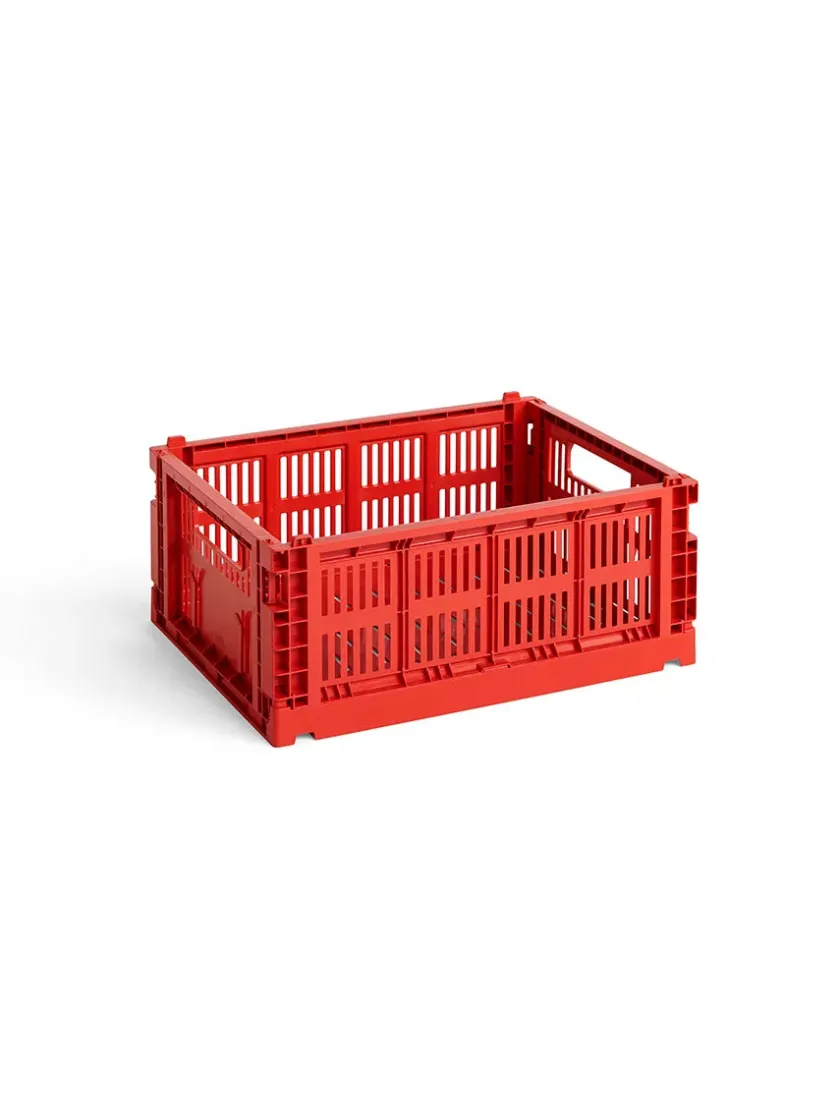 HAY Colour Crate Medium, Grey fra>Børn Opbevaring På Børneværelset|Opbevaring