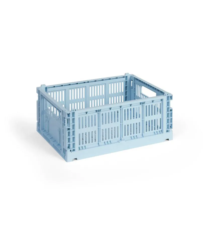 HAY Colour Crate Medium, Sage green fra>Børn Opbevaring På Børneværelset|Opbevaring
