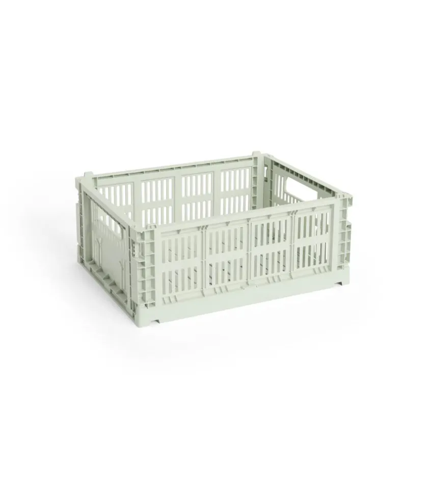 HAY Colour Crate Medium, Soft blue fra>Børn Opbevaring På Børneværelset|Opbevaring