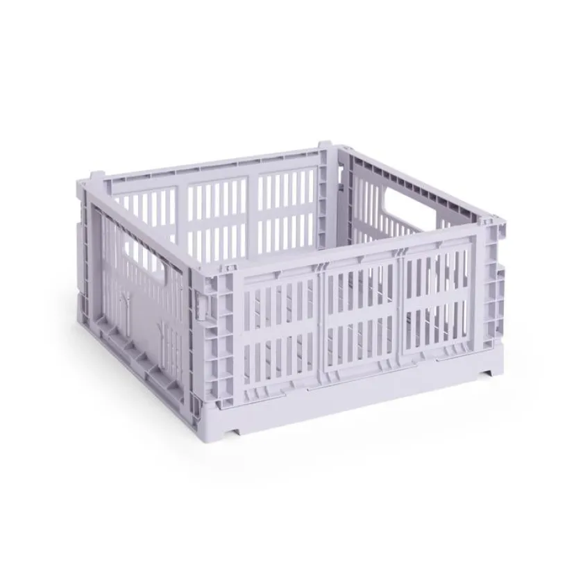 HAY Colour Crate Medium Square, Grey fra>Børn Opbevaring På Børneværelset|Opbevaring