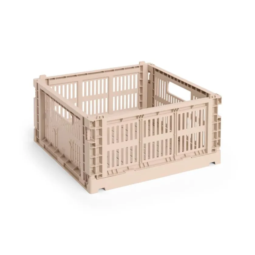 HAY Colour Crate Medium Square, Grey fra>Børn Opbevaring På Børneværelset|Opbevaring