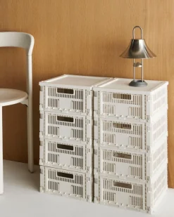 HAY Colour Crate Medium Square, Charcoal fra>Børn Gaver Til Ham|Opbevaring På Børneværelset