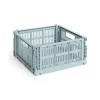 HAY Colour Crate Medium Square, Dusty blue fra>Børn Gaver Til Ham|Opbevaring På Børneværelset