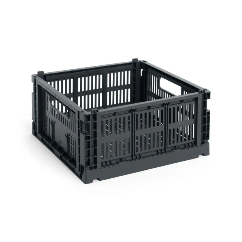 HAY Colour Crate Medium Square, Sage green fra>Børn Opbevaring På Børneværelset|Opbevaring