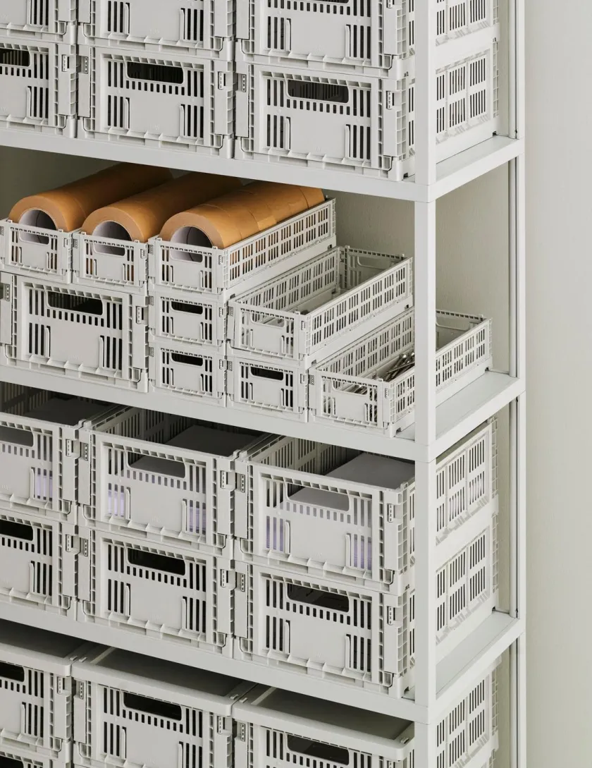 HAY Colour Crate Mini Oblong, Bordeaux fra>Børn Opbevaring På Børneværelset|Gaver