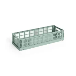 HAY Colour Crate Mini Oblong, Sage green fra>Børn Gaver|Gaver Til Børn
