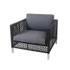 Cane-line Connect Loungestol, black/antracite fra> Udendørs Loungemøbler|Havestole