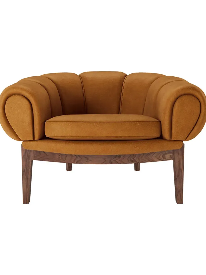 GUBI Croissant Lounge Chair, leather fra> Lænestole