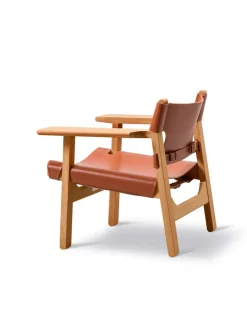 Fredericia Furniture Den Spanske Stol i cognac læder, eg lys olie af Børge Mogensen><noscript><img width=