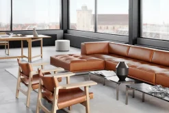Fredericia Furniture Den Spanske Stol i cognac læder, eg lys olie af Børge Mogensen><noscript><img width=