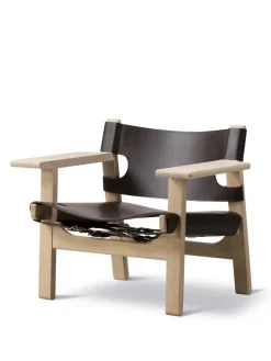 Fredericia Furniture Den Spanske Stol i cognac læder, eg lys olie af Børge Mogensen><noscript><img width=