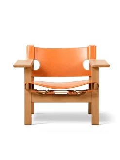 Fredericia Furniture Den Spanske Stol i cognac læder, eg lys olie af Børge Mogensen><noscript><img width=