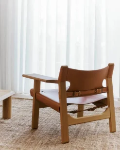 Fredericia Furniture Den Spanske Stol i cognac læder, eg lys olie af Børge Mogensen><noscript><img width=