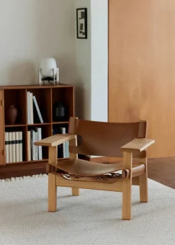 Fredericia Furniture Den Spanske Stol i cognac læder, eg olie af Børge Mogensen> Lænestole