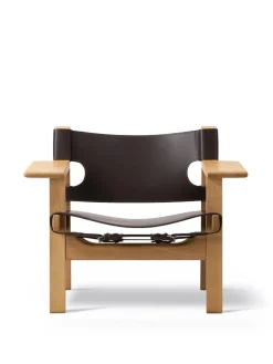 Fredericia Furniture Den Spanske Stol i cognac læder, eg olie af Børge Mogensen><noscript><img width=