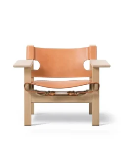 Fredericia Furniture Den Spanske Stol i cognac læder, eg olie af Børge Mogensen><noscript><img width=